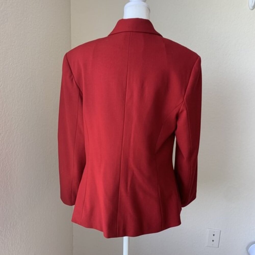 Vintage Conrad C Collection Two Piece Burgundy Skirt Suit 12 Made in Canada - Picture 3 of 16